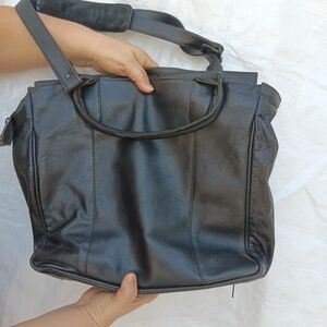 SOLD. Elegant Black Leather Women's Bag